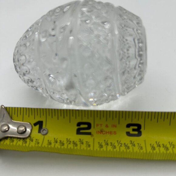 Vintage Crystal Egg Shaped Paperweight By Franklin Mint 1988 Made In Germany - Picture 10 of 11